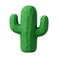 Fototapeta premium PNG Green textured cactus illustration
