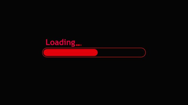 redscreen Loading bar downloading bar loading screen pixelated progress animation Loading Transfer Download 0-100%