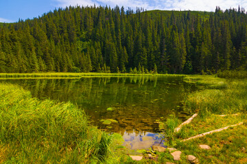 calm lake among the mountain valley © Yuriy Kulik