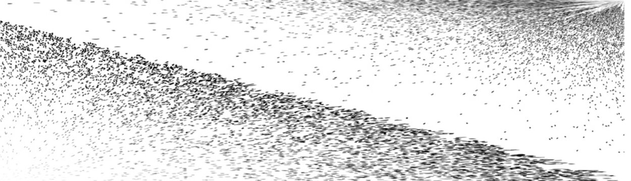 Diagonal dual speckle gradient composition.Vector texture with dynamic diagonal grain particles. Modern geometric grainy pattern for graphic design elements
