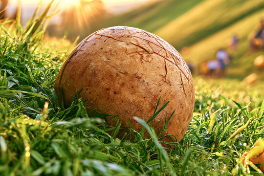 Traditional Double Gloucester Cheese Wheel at Cooper&rsquo;s Hill Cheese-Rolling Festival