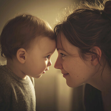 mother baby eye contact