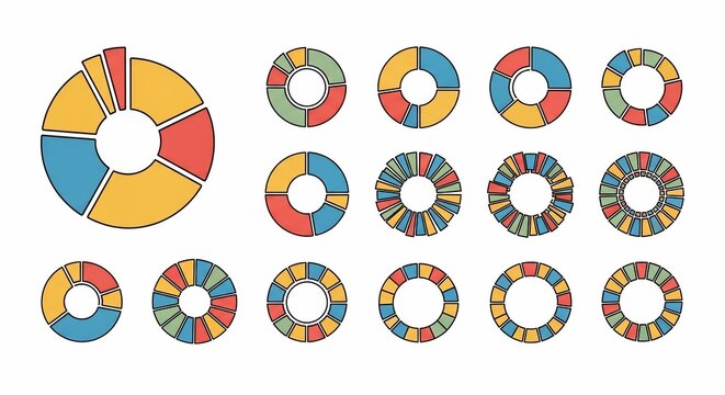Colorful Data Rings: A Whimsical Data Visualization Artwork