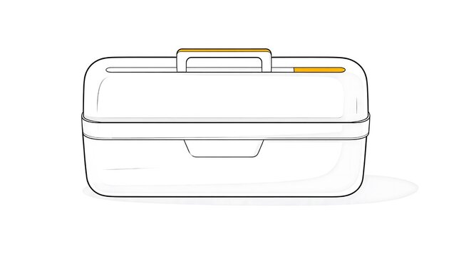 Clear plastic storage container with yellow lid.