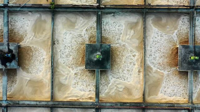 water treatment plant processing and removing contaminants from wastewater or sewage