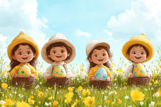 United in Spring: A Diverse Easter Celebration for Kids