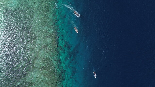 Aerial View of Mauwan Island Near Kelor Island in Labuan Bajo, Indonesia