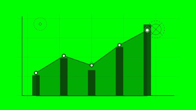 Dynamic bar chart growth sequence video.