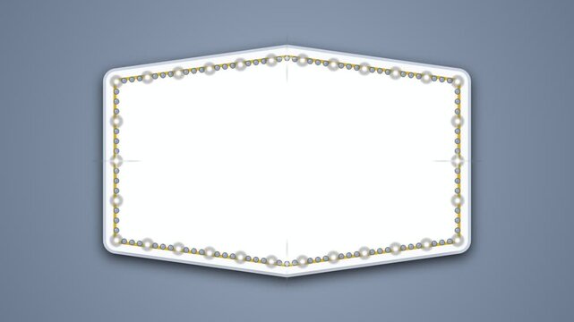 Elegant pearl and gold frame for wedding design