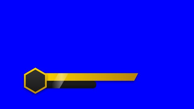 Hexagon lower third banner for broadcast graphics