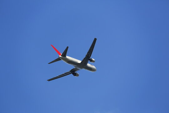 A JAL Boeing 767-346ER Flies Overhead.