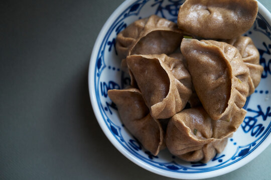 homemade wholegrain Chinese Jiaozi. High quality photo