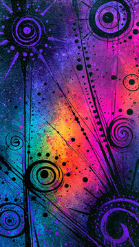 Acid nightmare thunderdome with surreal dystopian chaos and dark psychedelic arena energy