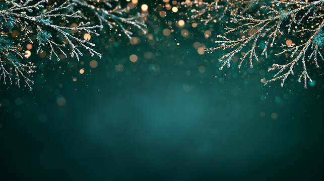 High-end winter boutique banner with emerald elegance and premium seasonal retail glow