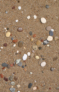 Kiesel an einem Strand