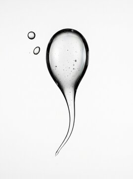 Microscopic image of a singlecelled organism with a long tail