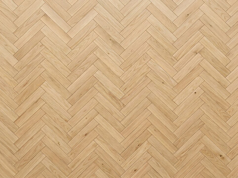 Herringbone parquet wood flooring texture background with light oak timber patterns for architectural visualization.