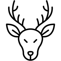 Fototapeta premium Wild Deer Antler Animal Icon
