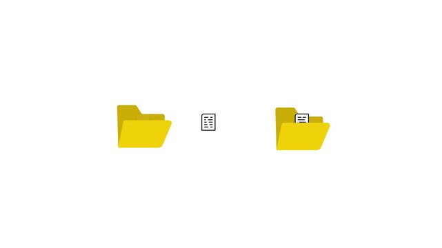Data Transfer Icon Animation with Smooth Digital File Exchange Motion in 4K Stock Video