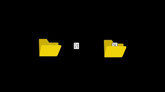 Data Transfer Icon Animation with Smooth Digital File Exchange Motion in 4K Stock Video