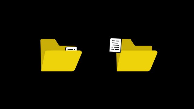 Data Transfer Icon Animation with Smooth Digital File Exchange Motion in 4K Stock Video
