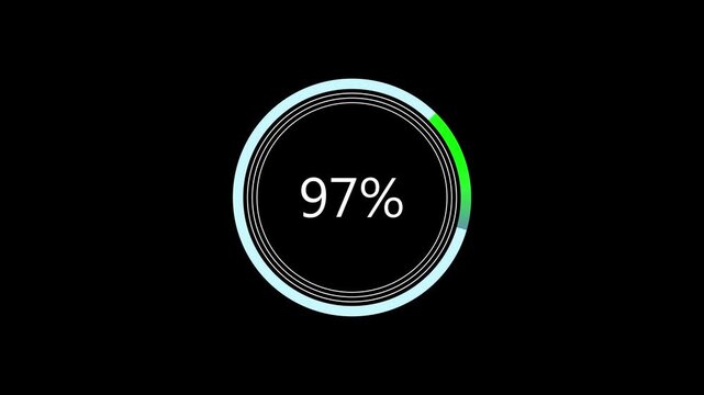 Digital Progress Bar Loading Animation for App and Website UI Design in 4K Video