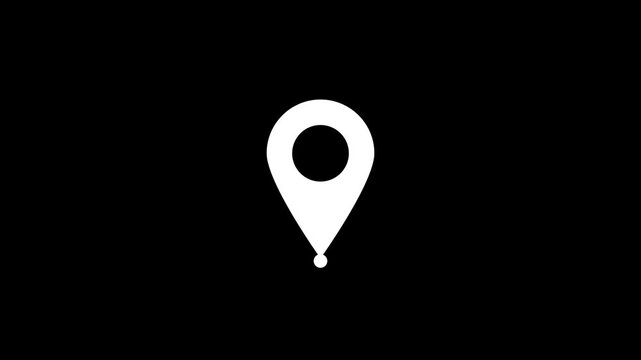 Map Location Pointer Icon Animation for Navigation Apps, Smooth Looping 4K Video Clip