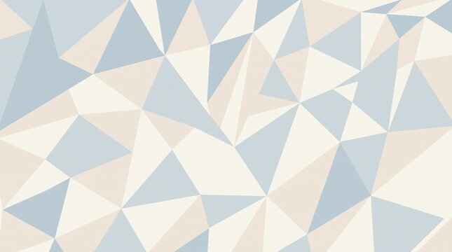 Light blue and cream abstract low poly geometric pattern