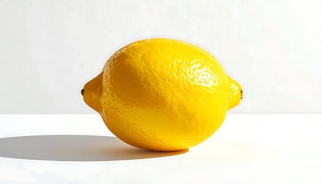Bright yellow citrus fruit on white surface.