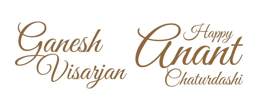 Elegant festive greeting for Ganesh Visarjan and Anant Chaturdashi, symbolizing devotion, immersion ritual