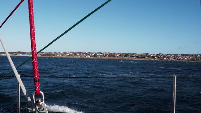 The coastal region of the Falkland Islands