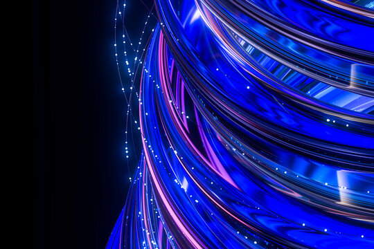 3D Glass Neon Light Sphere