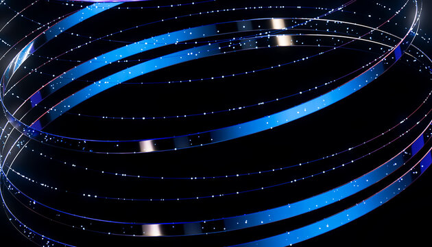 3D Glass Neon Color Flow