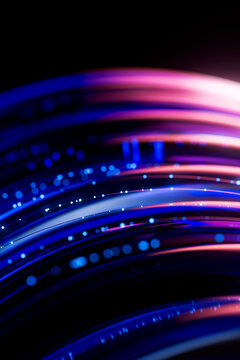 3D Glass Neon Crystal Prism