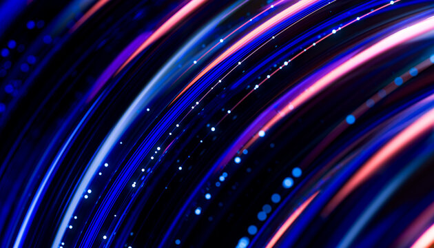 3D Glass Neon Futuristic Object