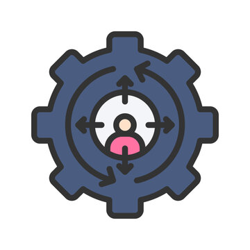 Content Personalization Engine icon vector image. Suitable for mobile apps, web apps and print media.