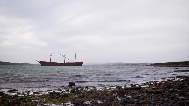 Shipwreck on the Falkland Islands