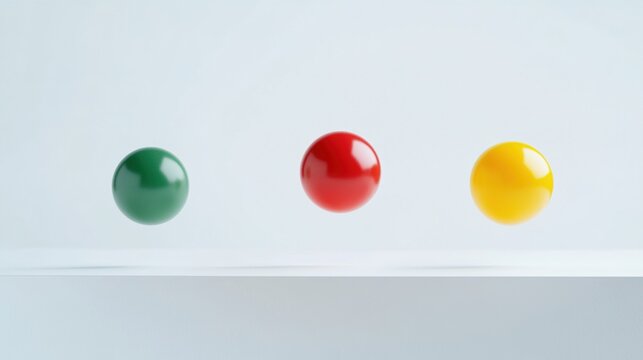 bouncing. Colorful bouncing balls leaving motion trails in a minimalist white room. lifestyle magazines, social media lookbooks, designed for lifestyle magazines and social media content.