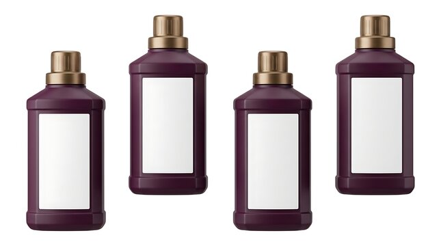 Dark Brown Laundry Soap Plastic Bottles Pack Packaging Mockup
