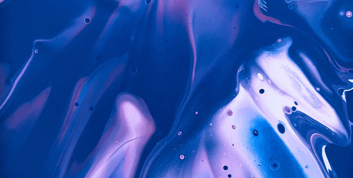 Gleaming Liquid Colors on Emulsion Art Canvas