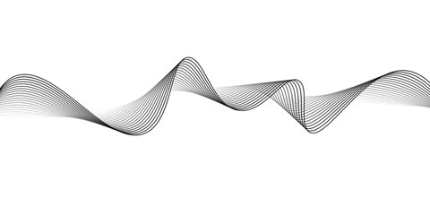 Abstract wave element for design. Digital frequency track equalizer. Stylized line art background....