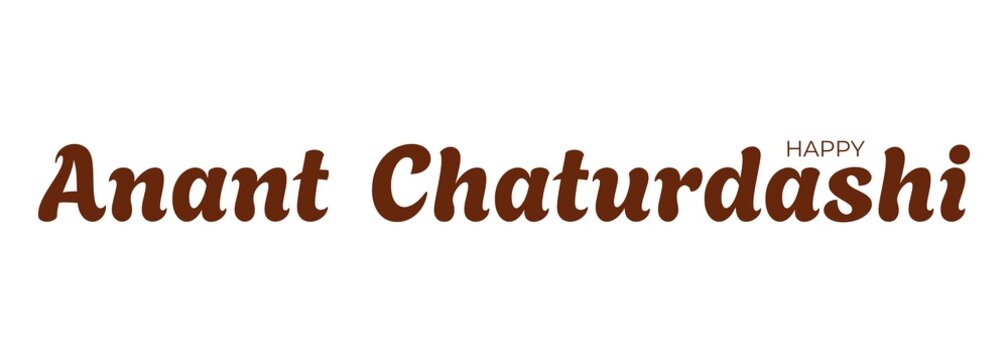 Elegant Anant Chaturdashi greeting design marking devotion to Lord Vishnu