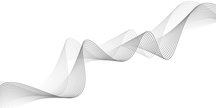 Abstract wave element for design. Digital frequency track equalizer. Stylized line art background. Vector illustration.
