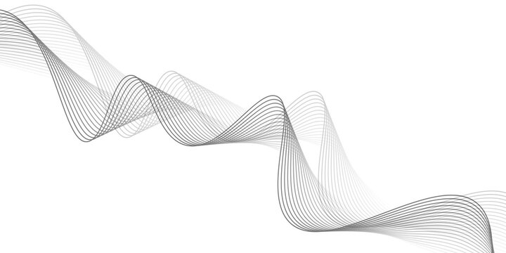 Abstract wave element for design. Digital frequency track equalizer. Stylized line art background. Vector illustration.