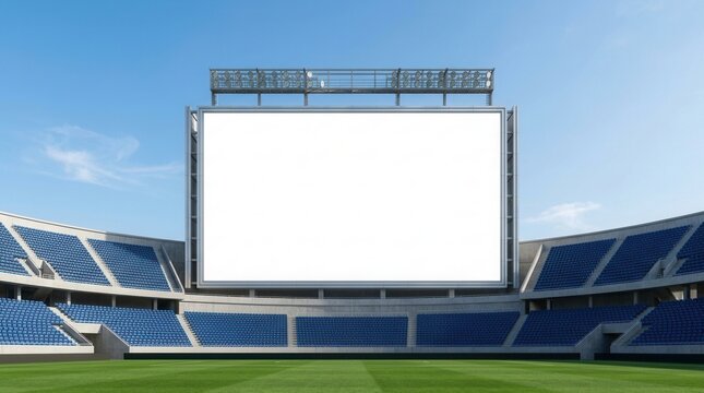 Customizable billboard for sports event marketing, branding, and announcements.
