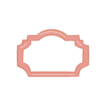 Decorative Vintage Style Frame Clipart, Hand Drawn Colorful Border