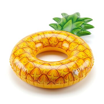 Inflatable pineapple pool float for swimming in summer