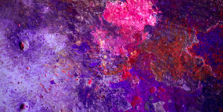Decorative Dark Canvas Swirling in Ebru Dye Layers