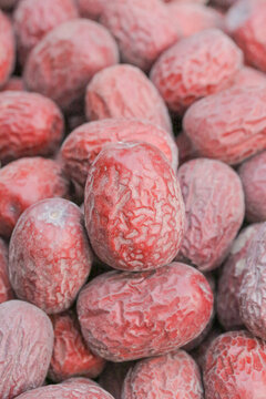 Dried Ruoqiang Jujubes from Xinjiang China - Premium Red Dates Display