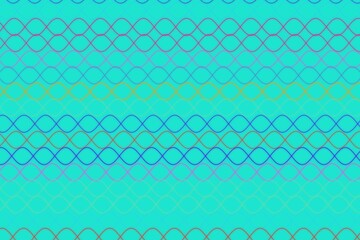 Colorful geometric pattern with circles and lines on blue